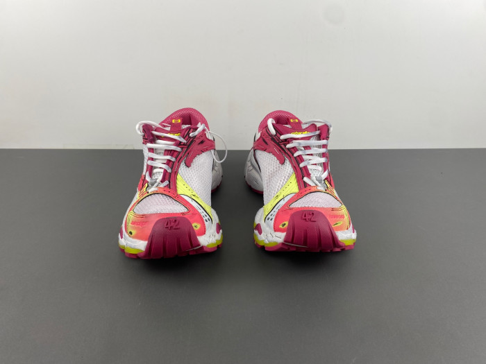 BLCG Stapler Sneaker in White/pink/neon Yellow/silver 803681-W3ST4-9571