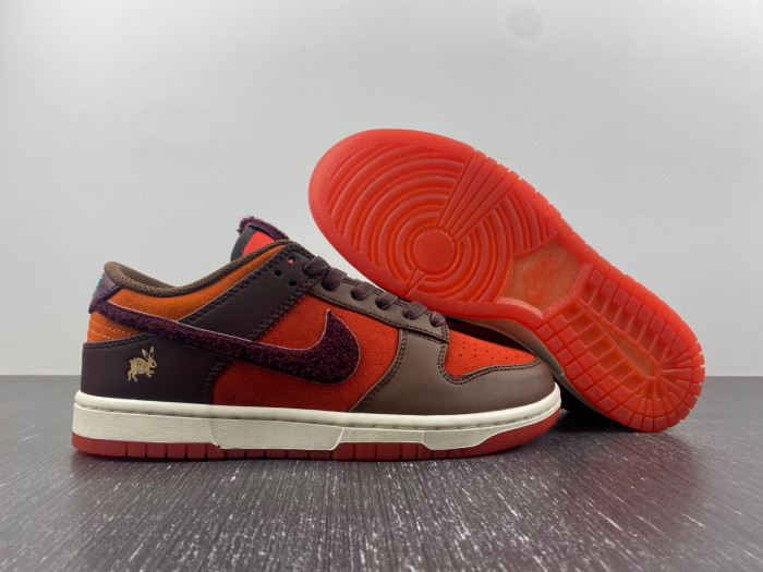 Nike Dunk Low Retro PRM Year of the Rabbit Light Crimson (2023) FD4203-661