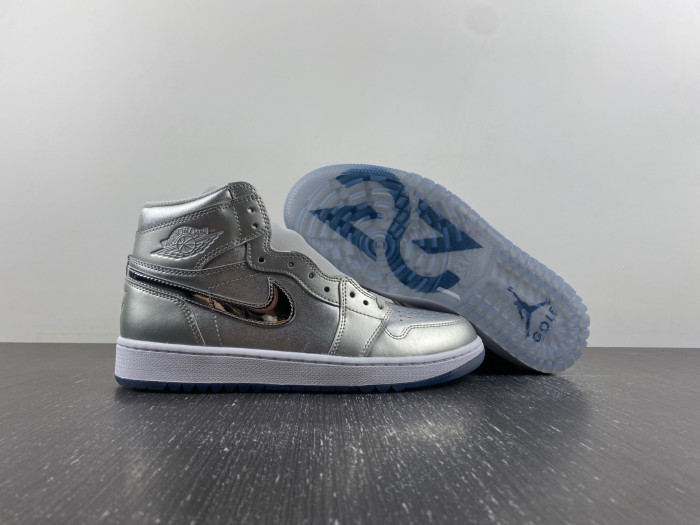 Air Jordan 1 High Golf Gift Giving Metallic Silver FD6815-001