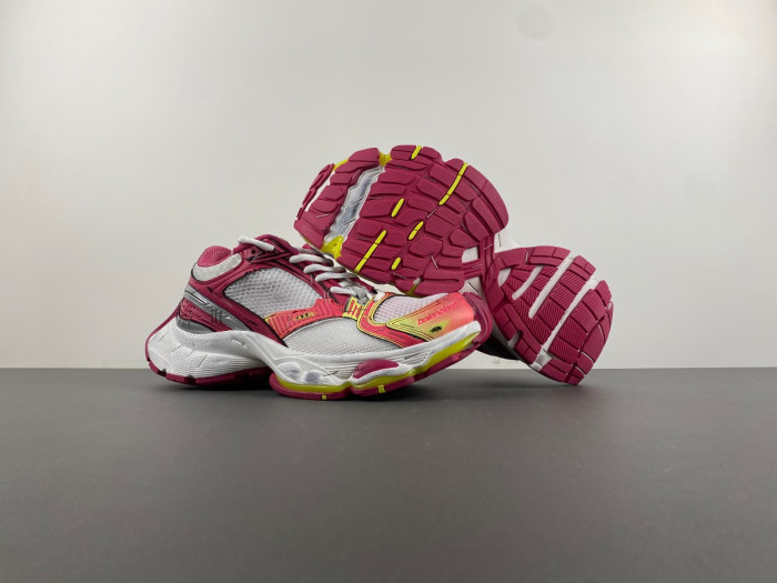 BLCG Stapler Sneaker in White/pink/neon Yellow/silver 803681-W3ST4-9571