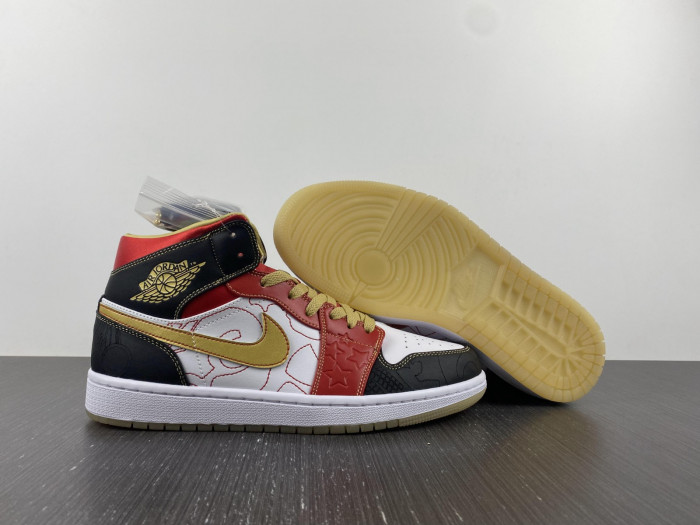 Air Jordan 1 Mid XQ White Black Sport Red DV0576-176