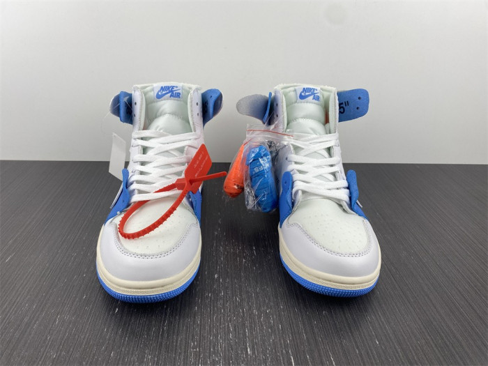 OFW x Air Jordan 1 blue white AQ0818-168