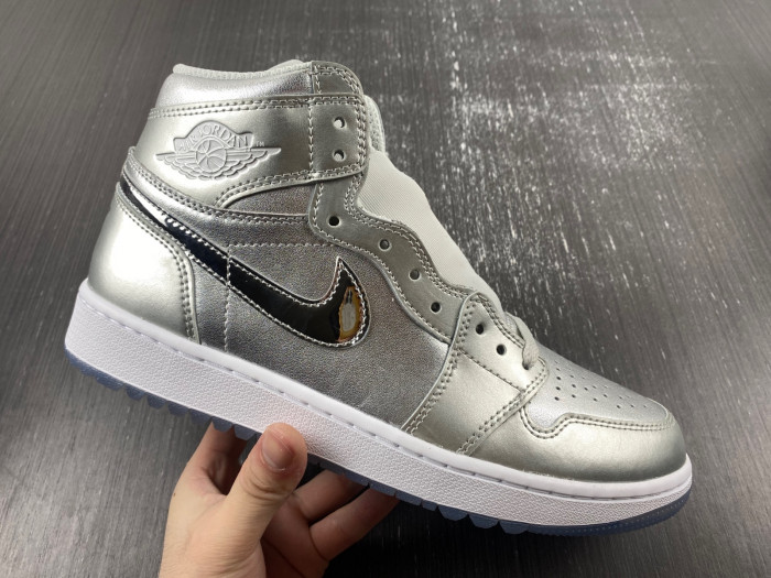 Air Jordan 1 High Golf Gift Giving Metallic Silver FD6815-001