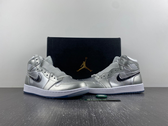 Air Jordan 1 High Golf Gift Giving Metallic Silver FD6815-001