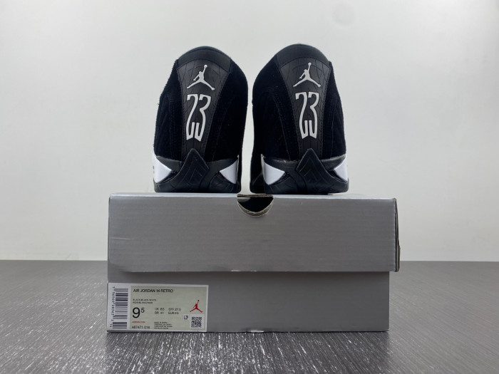 Air Jordan 14 Retro Black White 487471-016