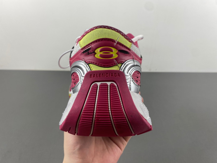 BLCG Stapler Sneaker in White/pink/neon Yellow/silver 803681-W3ST4-9571