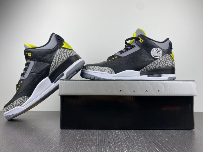 Air Jordan 3 Retro Oregon Ducks Pit Crew Black H011-MNJDLS-5