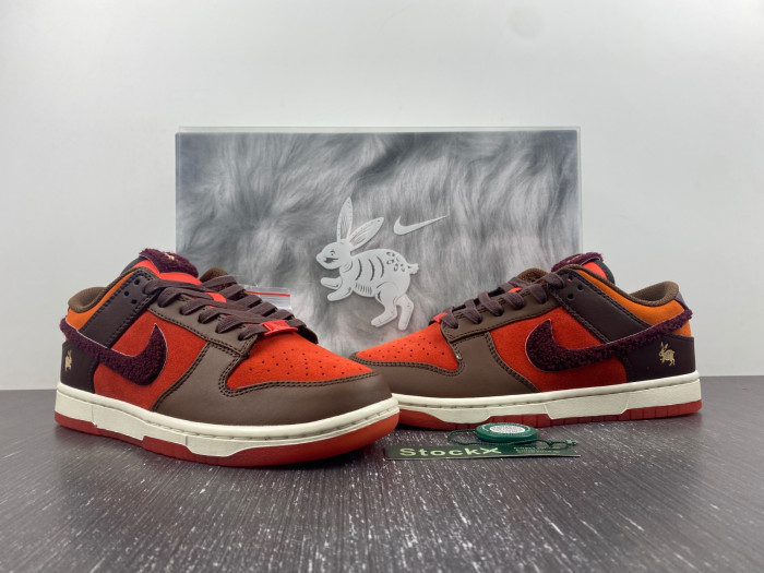 Nike Dunk Low Retro PRM Year of the Rabbit Light Crimson (2023) FD4203-661