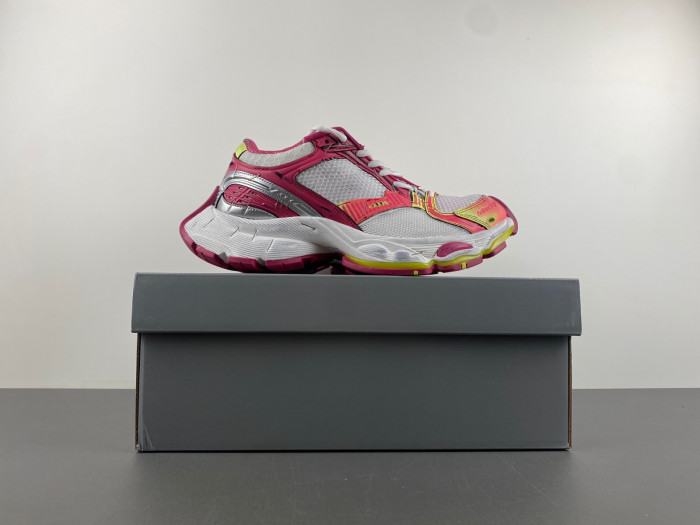 BLCG Stapler Sneaker in White/pink/neon Yellow/silver 803681-W3ST4-9571