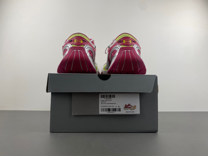 BLCG Stapler Sneaker in White/pink/neon Yellow/silver 803681-W3ST4-9571