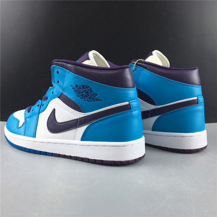Jordan 1 Mid Hornets 554724-415