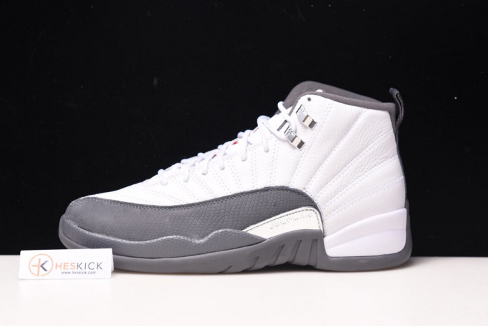 Air Jordan 12 White Dark Grey Gym Red 130690-160