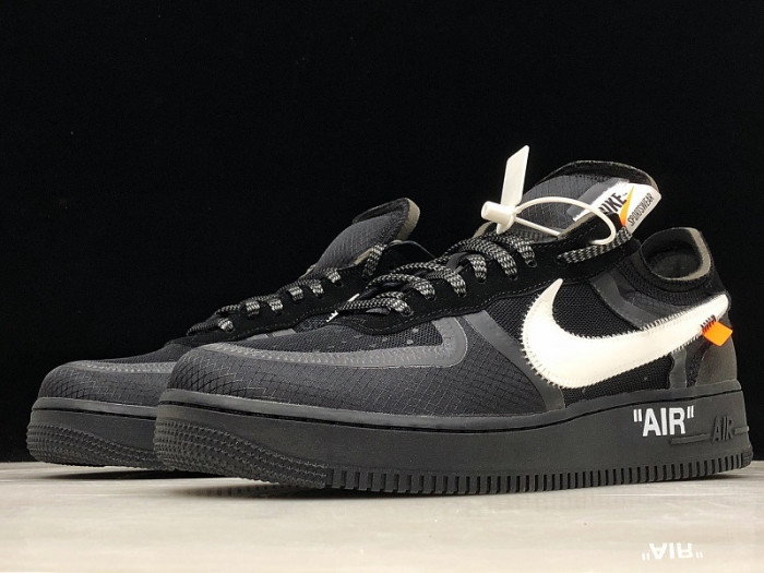 NikeAir Force 1 Low OFW Black White AO4606-001