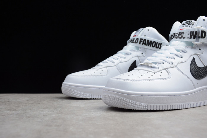nike S*p*e air force 1 one high hi white world famous 698696-100