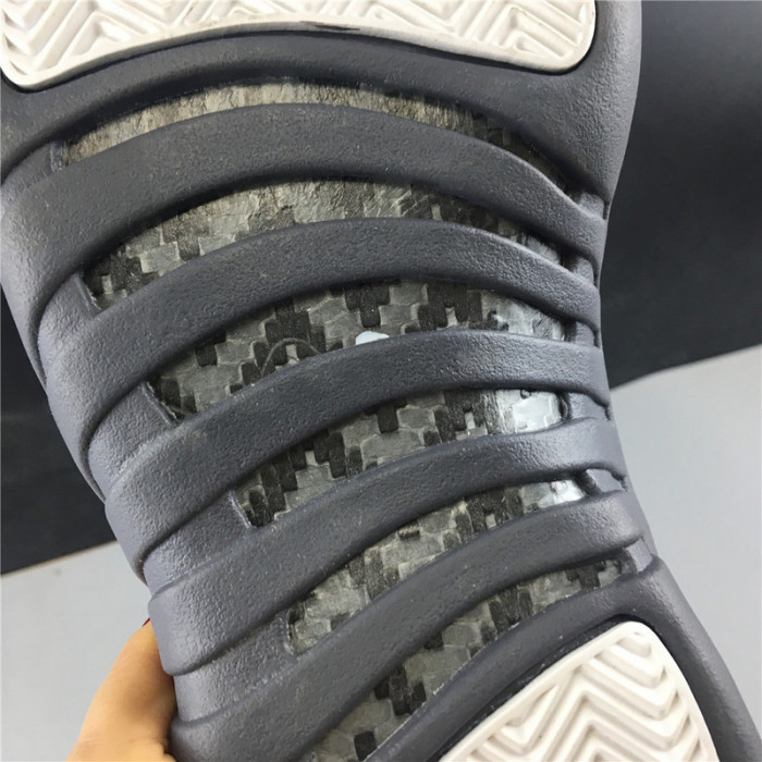 Air Jordan 12 White Dark Grey Gym Red 130690-160