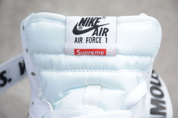 nike S*p*e air force 1 one high hi white world famous 698696-100
