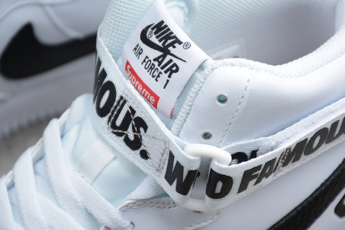 nike S*p*e air force 1 one high hi white world famous 698696-100