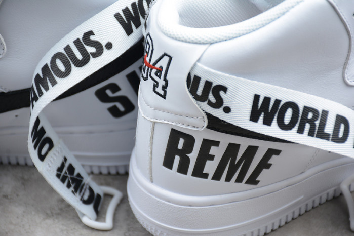 nike S*p*e air force 1 one high hi white world famous 698696-100