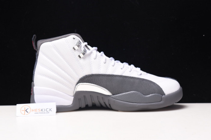 Air Jordan 12 White Dark Grey Gym Red 130690-160