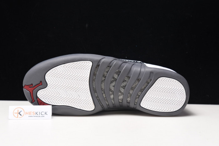 Air Jordan 12 White Dark Grey Gym Red 130690-160