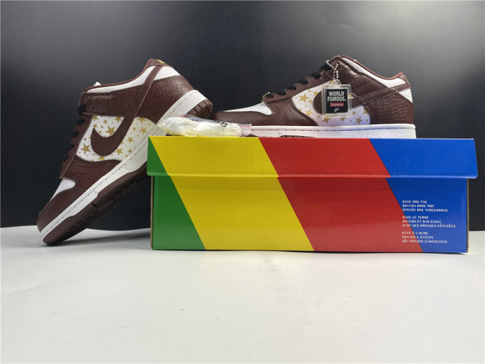 nike sb dunk low S*p*e stars barkroot brown (2021) dh3228-103