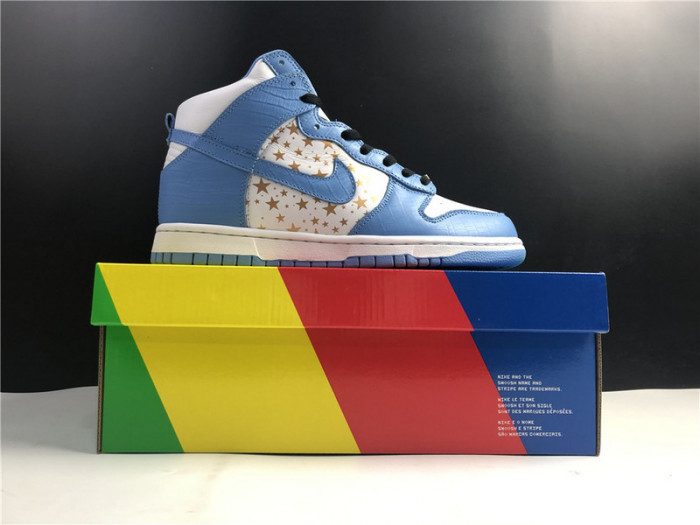 nike dunk high pro sb S*p*e blue stars 307385-141
