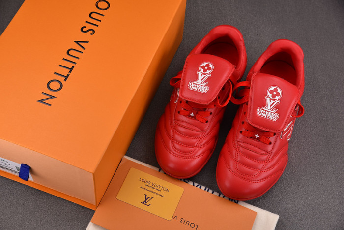 Lou1su1tt Footprint Soccer Red White
