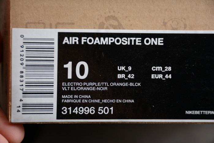 Air Foamposite One Phoenix Suns 314996-501