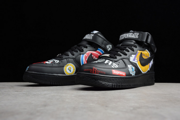 air force 1 mid S*p*e nba black aq8017-001