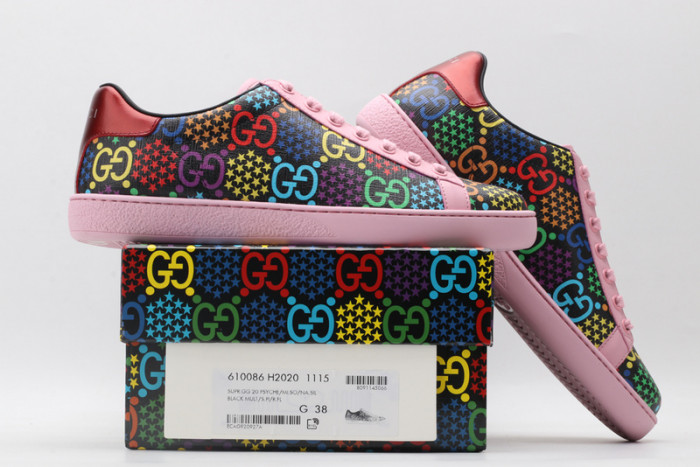 Gu66 Ace Embroidered Low-Top Sneaker 610085 H2020 1115