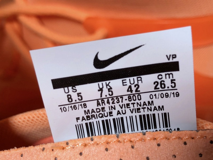 NIKE Air Fear Of God 1 Orange Pulse AR4237-800