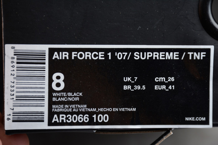 S*p*e x the n0*h f**e x nike air force 1 white/black ar3066-100