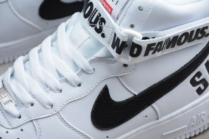nike S*p*e air force 1 one high hi white world famous 698696-100