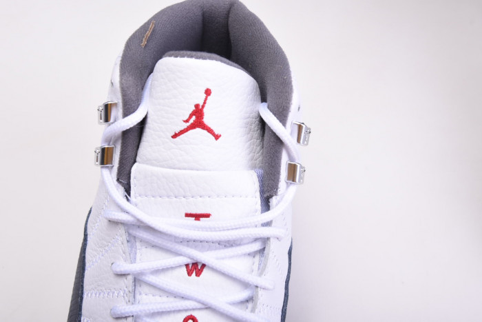 Air Jordan 12 White Dark Grey Gym Red 130690-160
